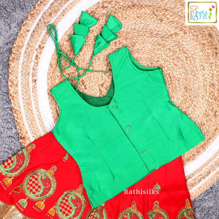 Karishma Top with Art Silk Pavadai Set