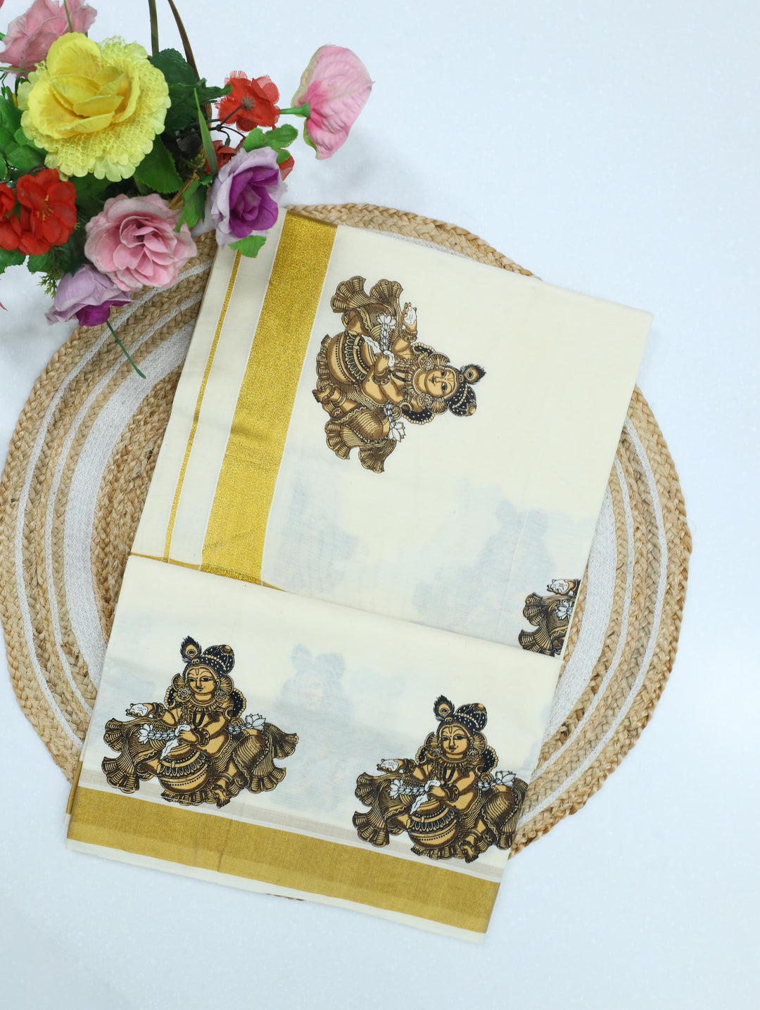 Cotton Sada Jari Plain Saree