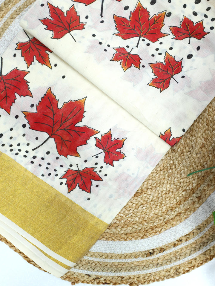 Cotton Kerala Print Saree
