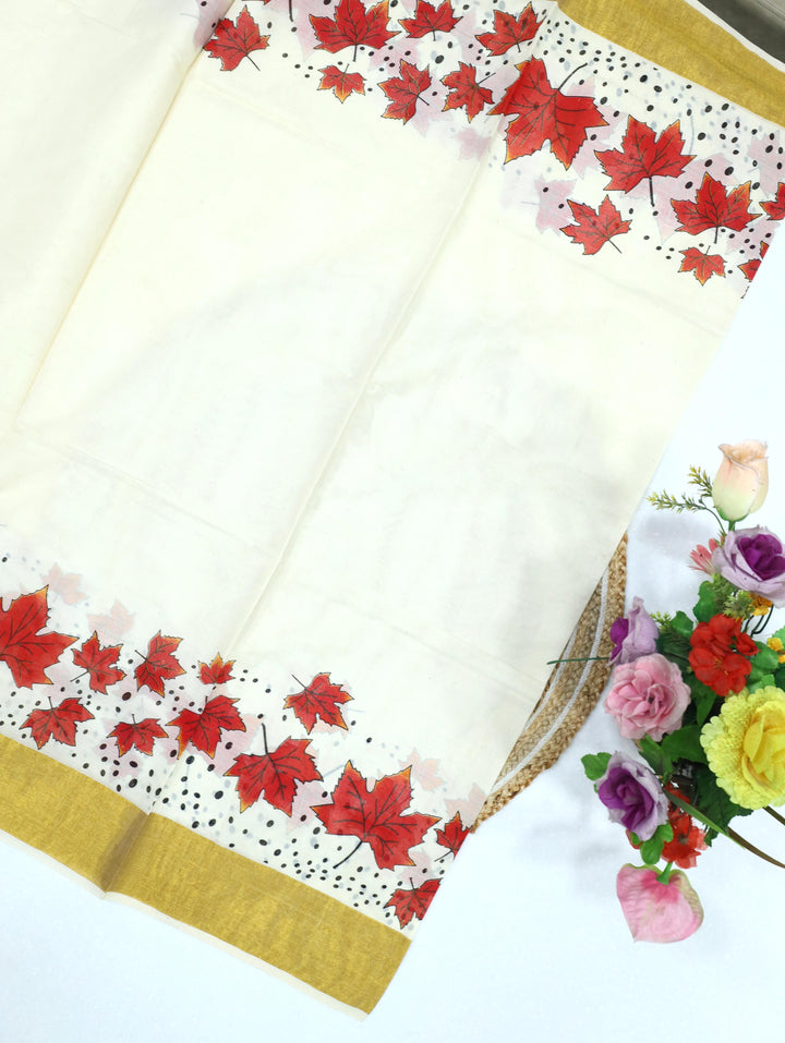 Cotton Kerala Print Saree