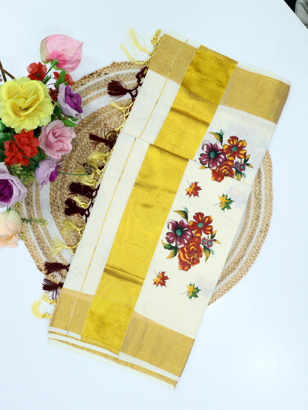 Cotton Kerala Print Saree