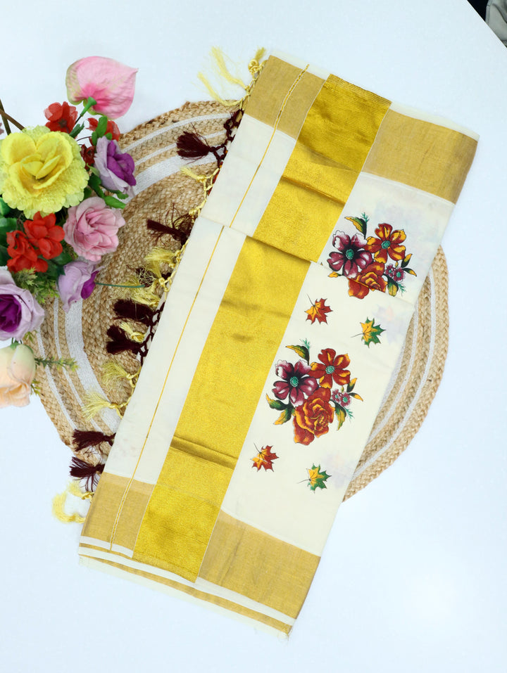 Cotton Kerala Print Saree