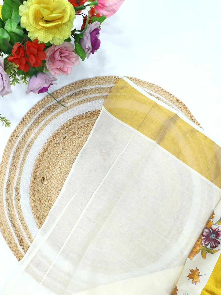 Cotton Kerala Print Saree