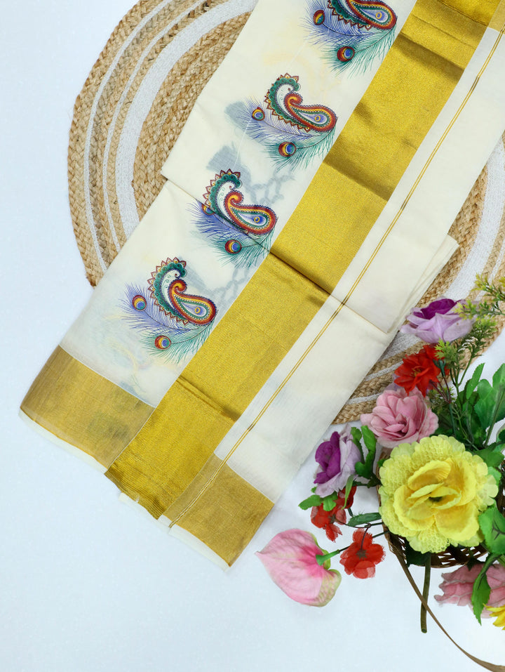 Cotton Kerala Print Saree