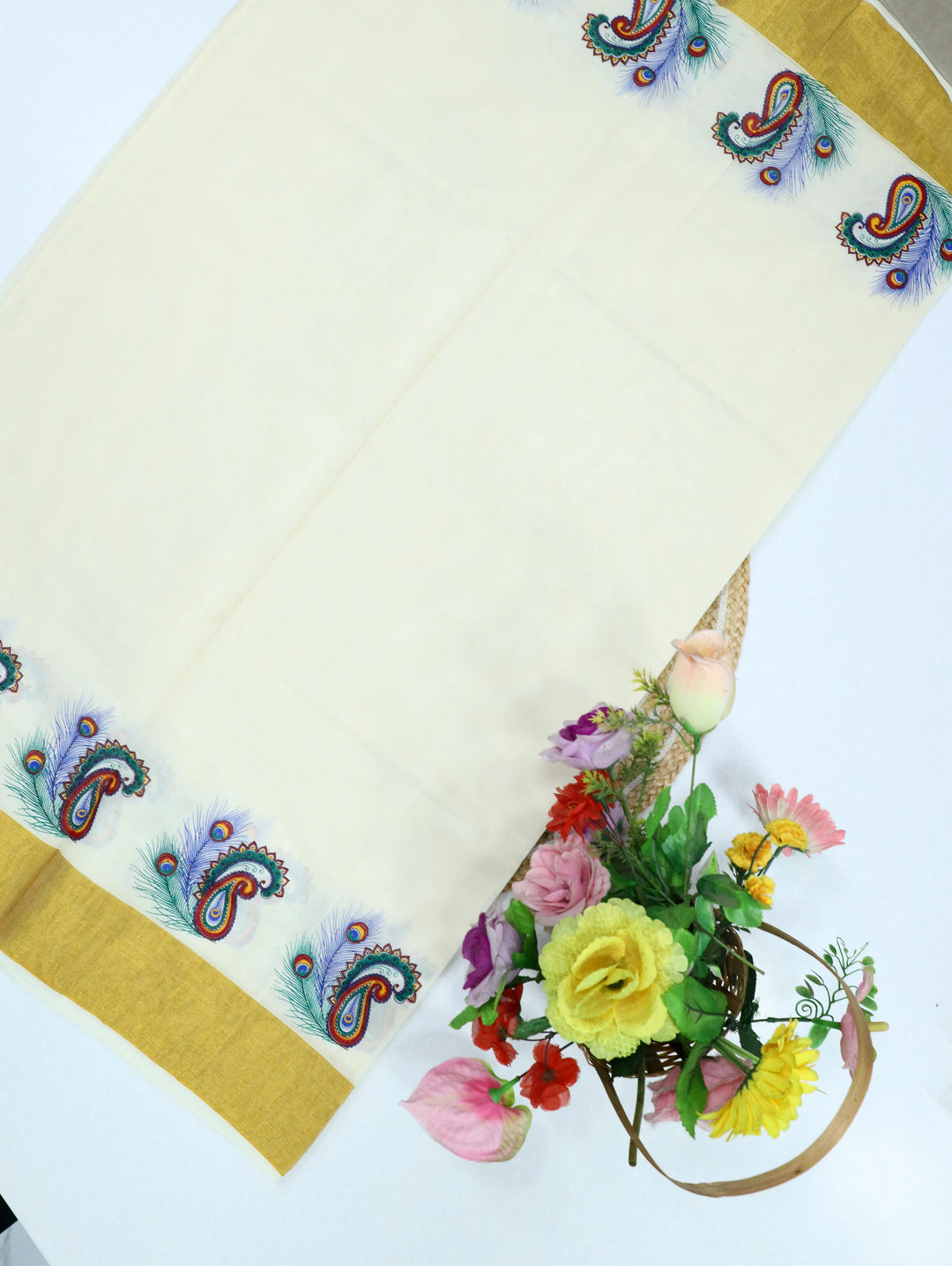 Cotton Kerala Print Saree