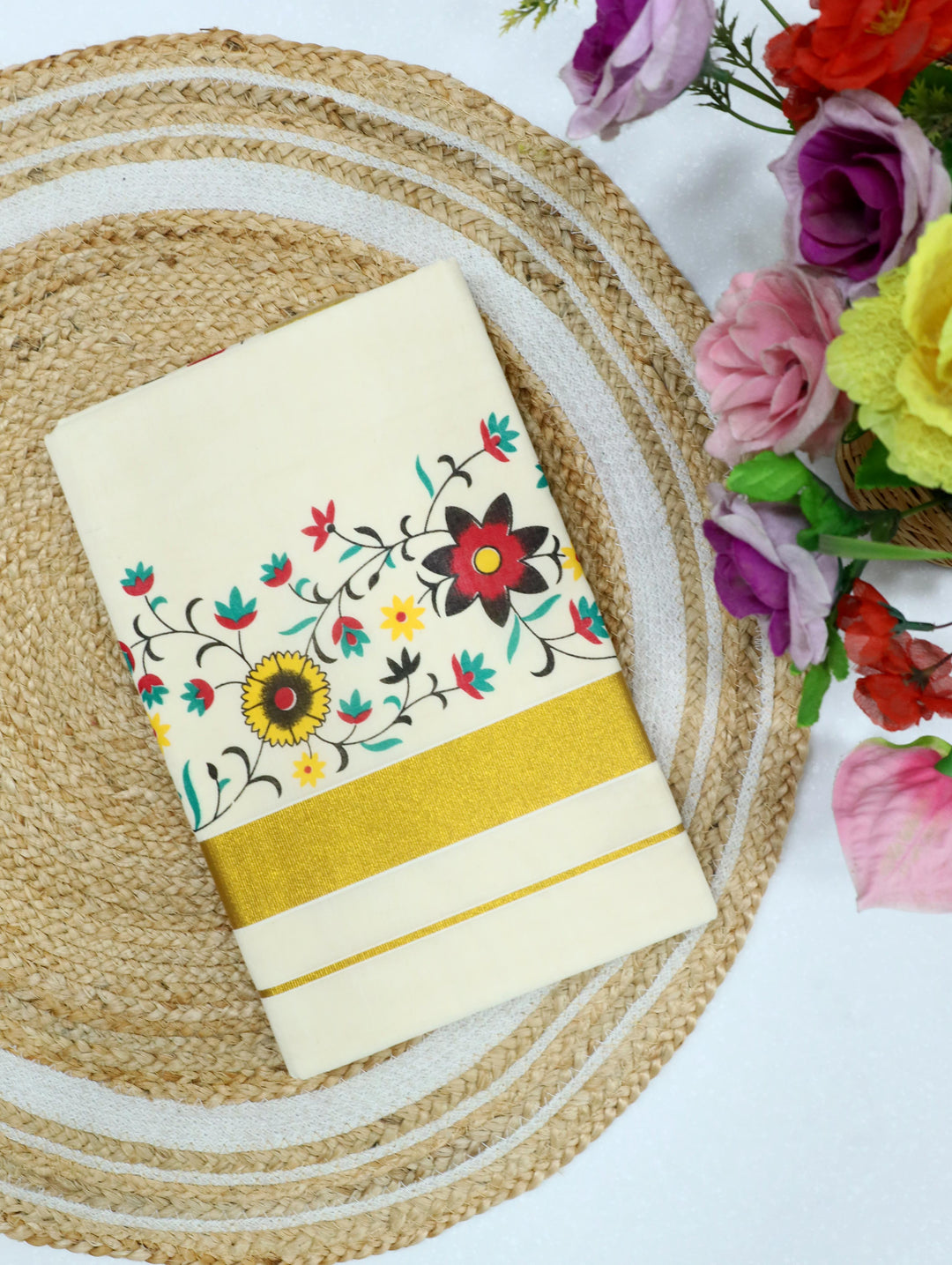 Cotton Sada Jari Plain Saree
