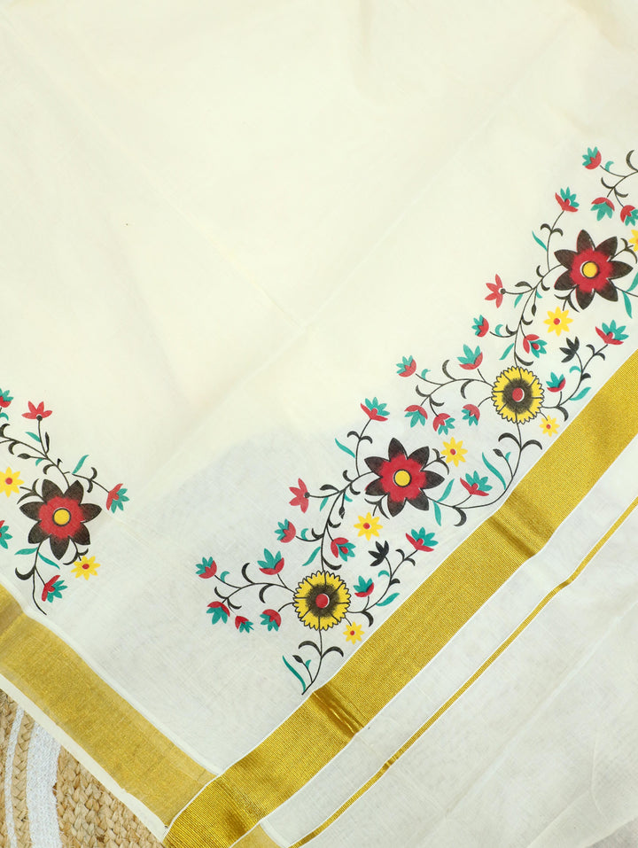Cotton Sada Jari Plain Saree