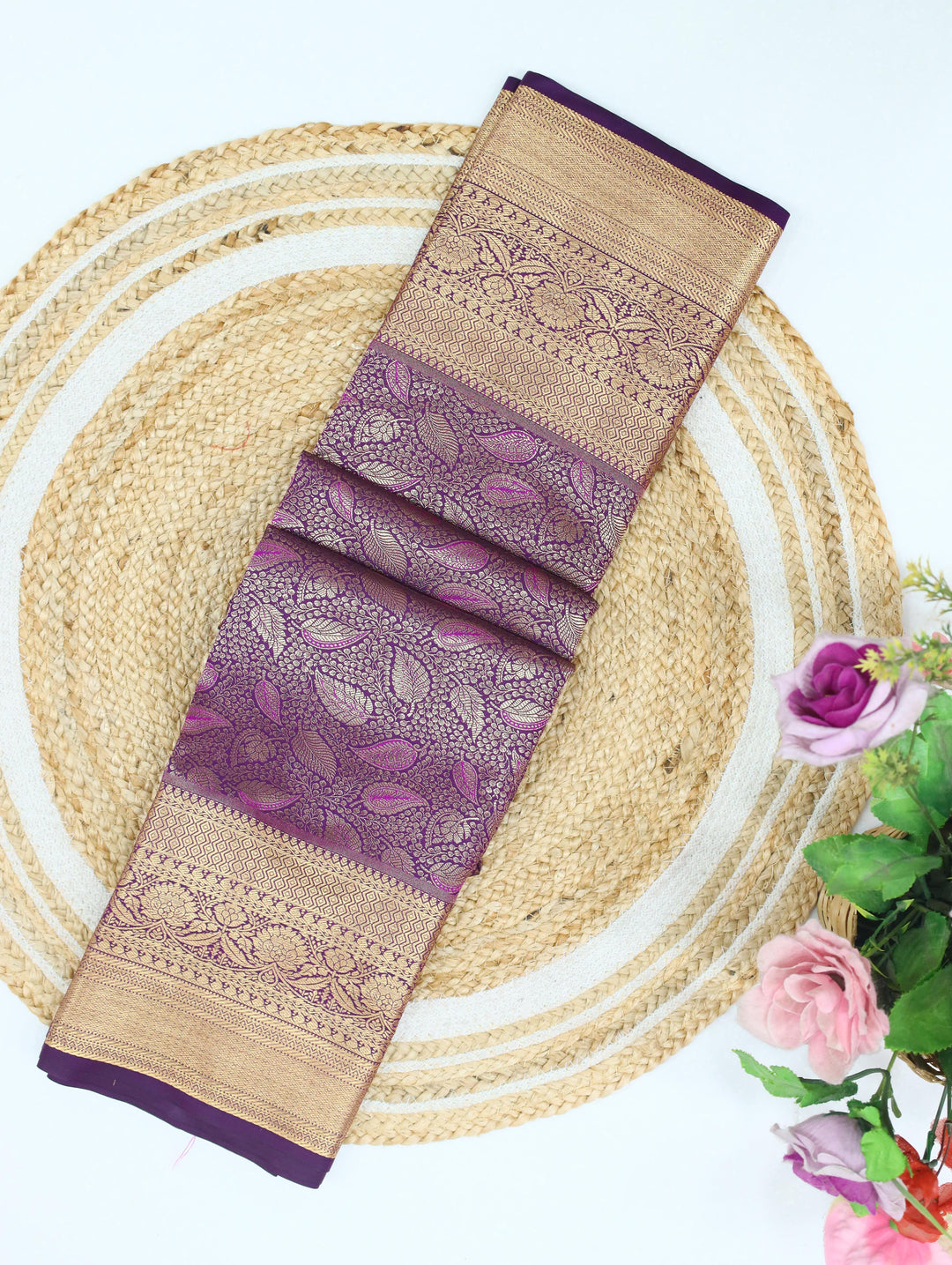 Art Fancy Self Resham Brocade Saree