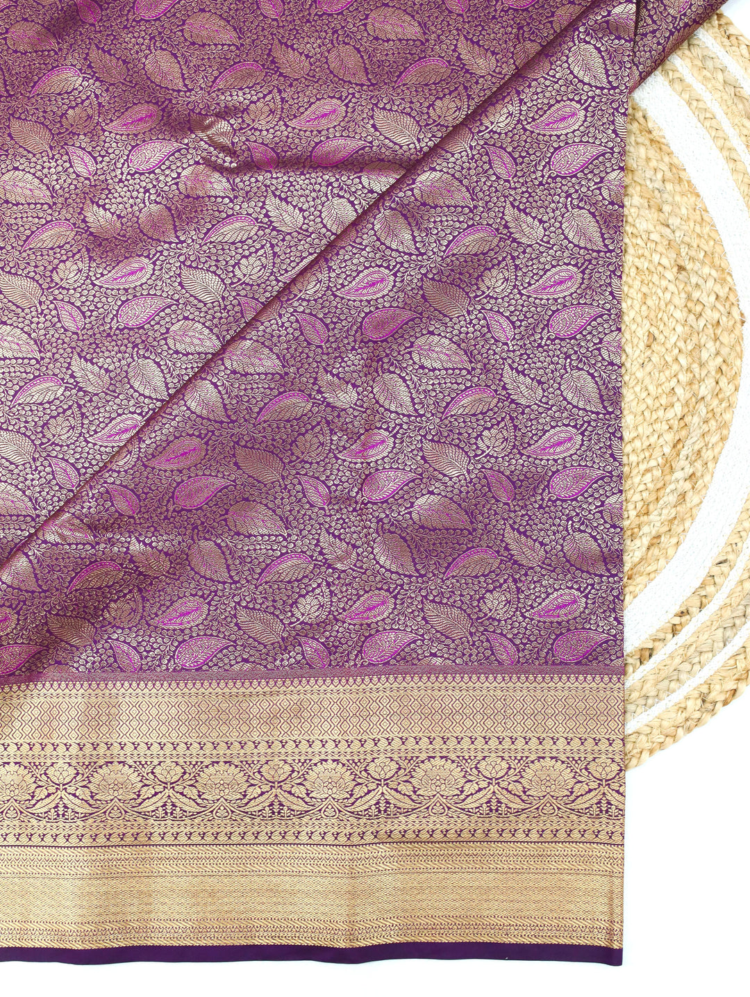 Art Fancy Self Resham Brocade Saree