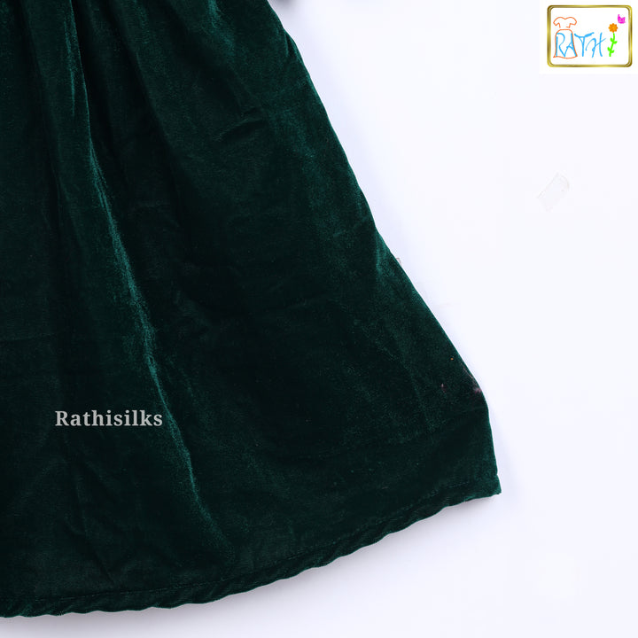 Green Velvet Party Wear Frock