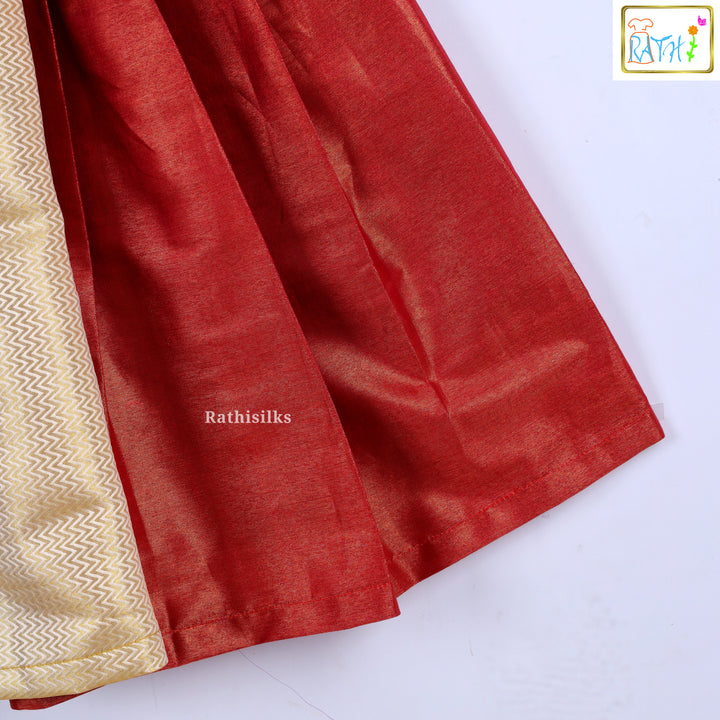 Red & Gold Tissue Frock