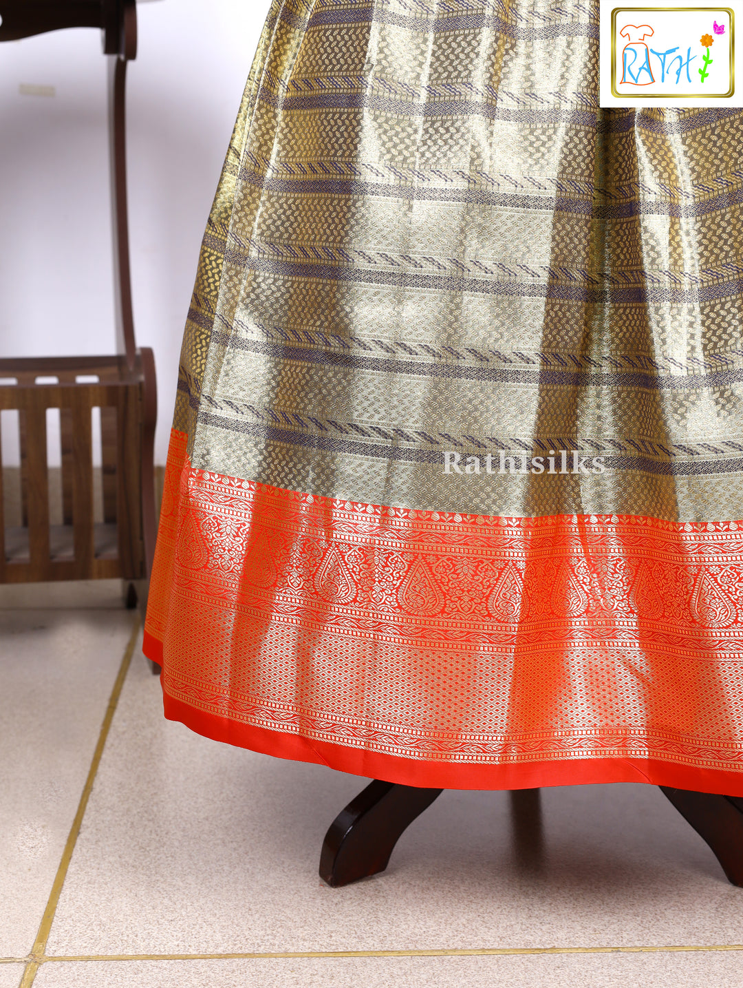 Karishma Top with Art Silk Pavadai Set