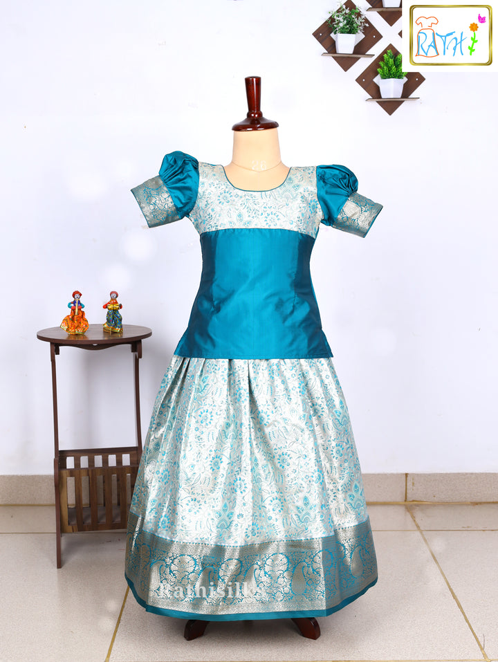 Karishma Top with Art Silk Pavadai Set