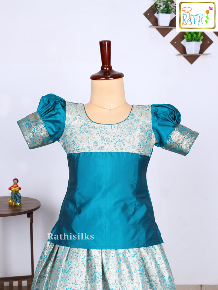 Karishma Top with Art Silk Pavadai Set