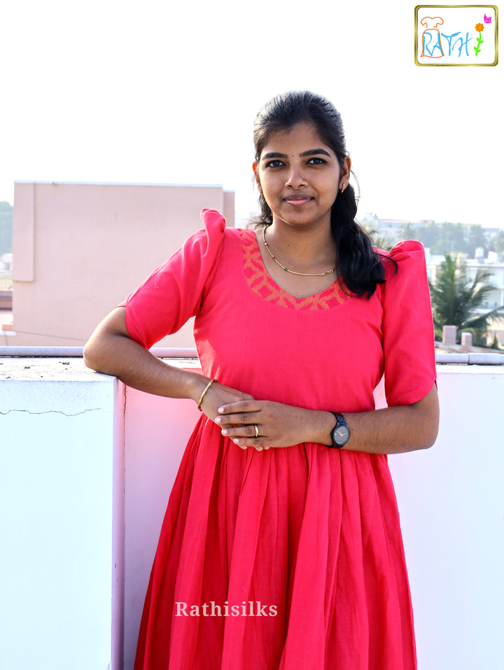 Elegant Cotton Long Gown