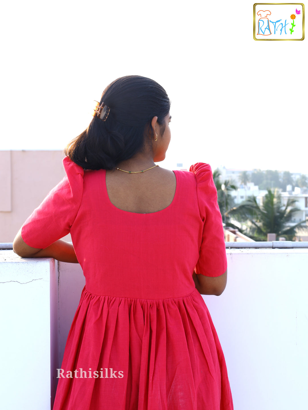 Elegant Cotton Long Gown