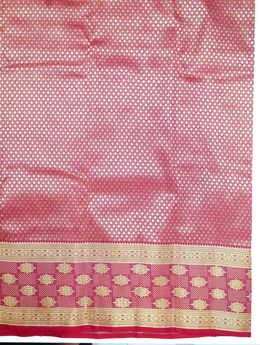Art Saree Indu – Royal Purple Floral Brocade Art Silk Saree with Rich Gold Zari Border