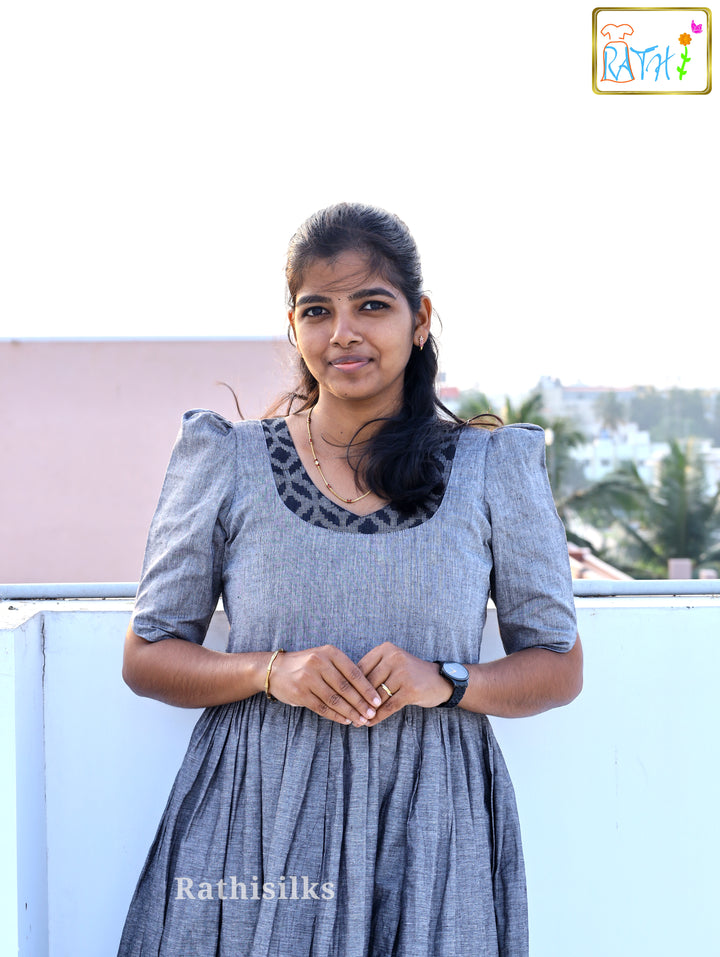 Elegant Cotton Long Gown