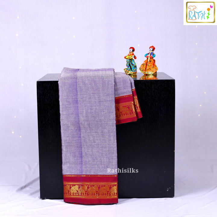 LAVENDER PURE COTTON SAREE