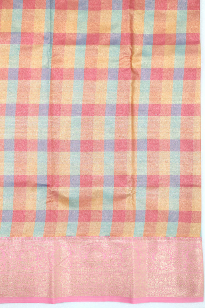 Art Saree Art kanchi Multi Check Saree