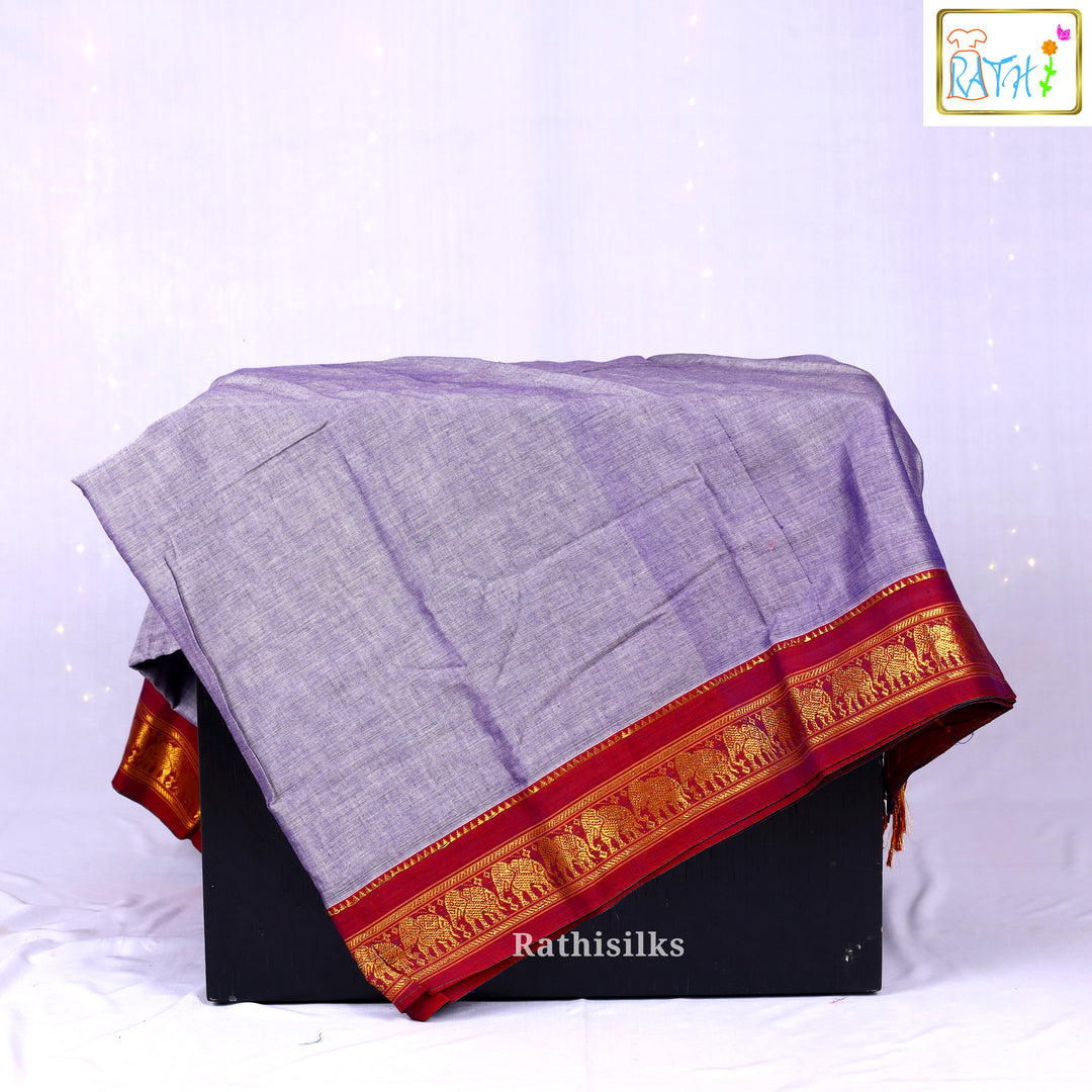 LAVENDER PURE COTTON SAREE