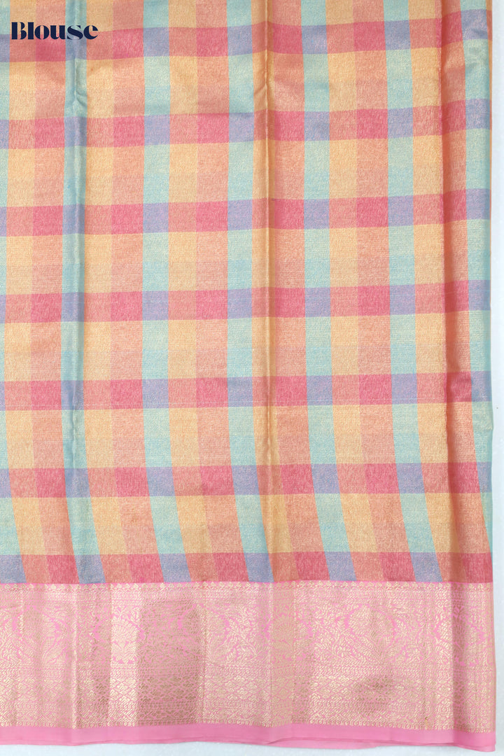 Art Saree Art kanchi Multi Check Saree
