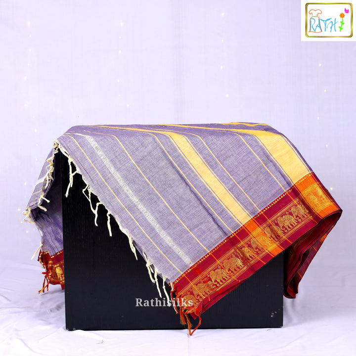 LAVENDER PURE COTTON SAREE