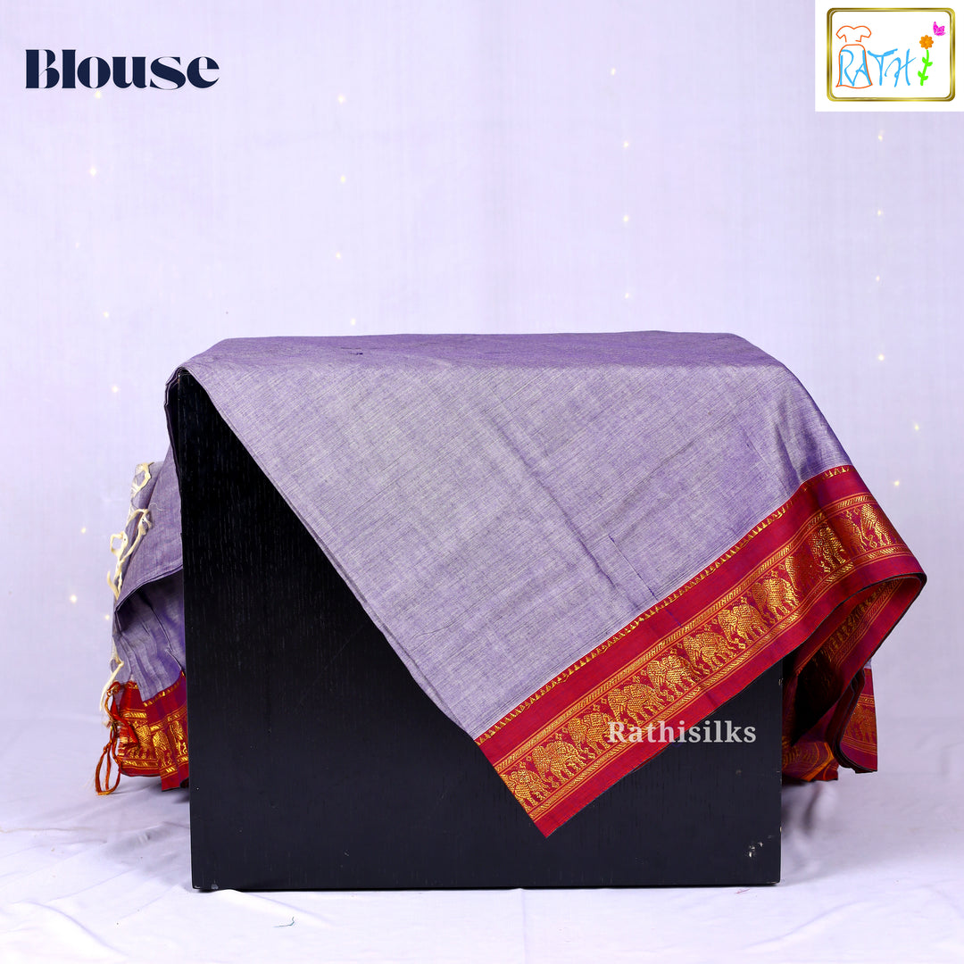 LAVENDER PURE COTTON SAREE