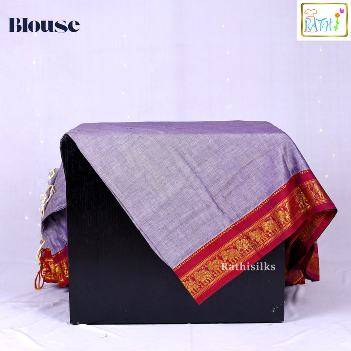 LAVENDER PURE COTTON SAREE