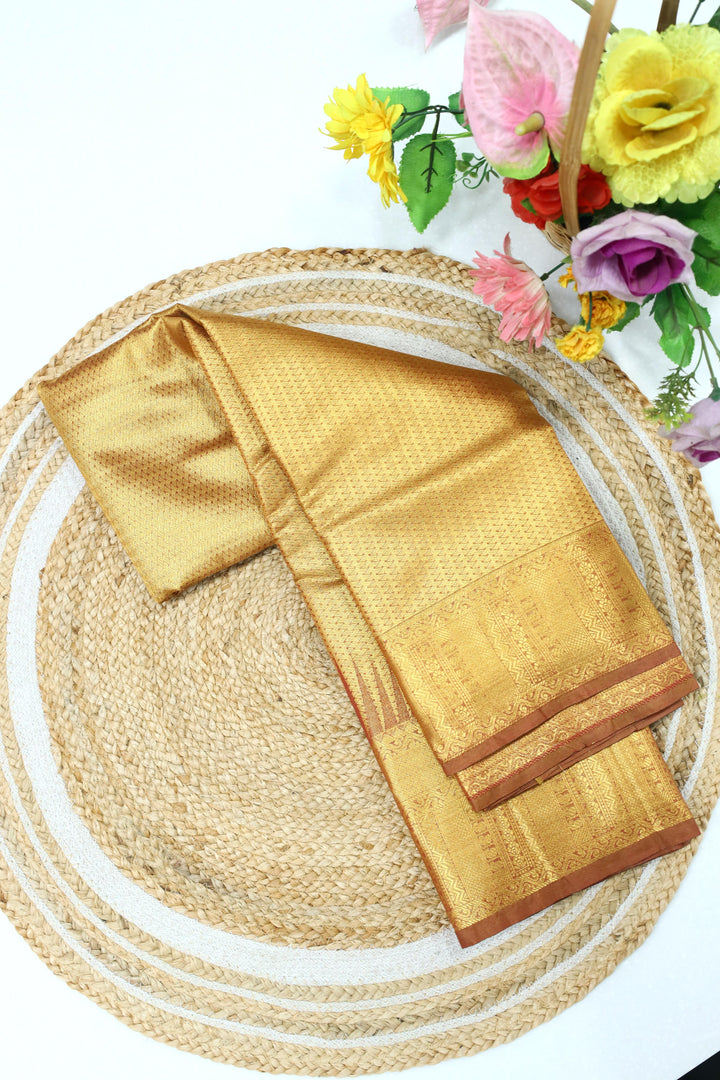 Art Saree Temple Tissue Brocade Saree