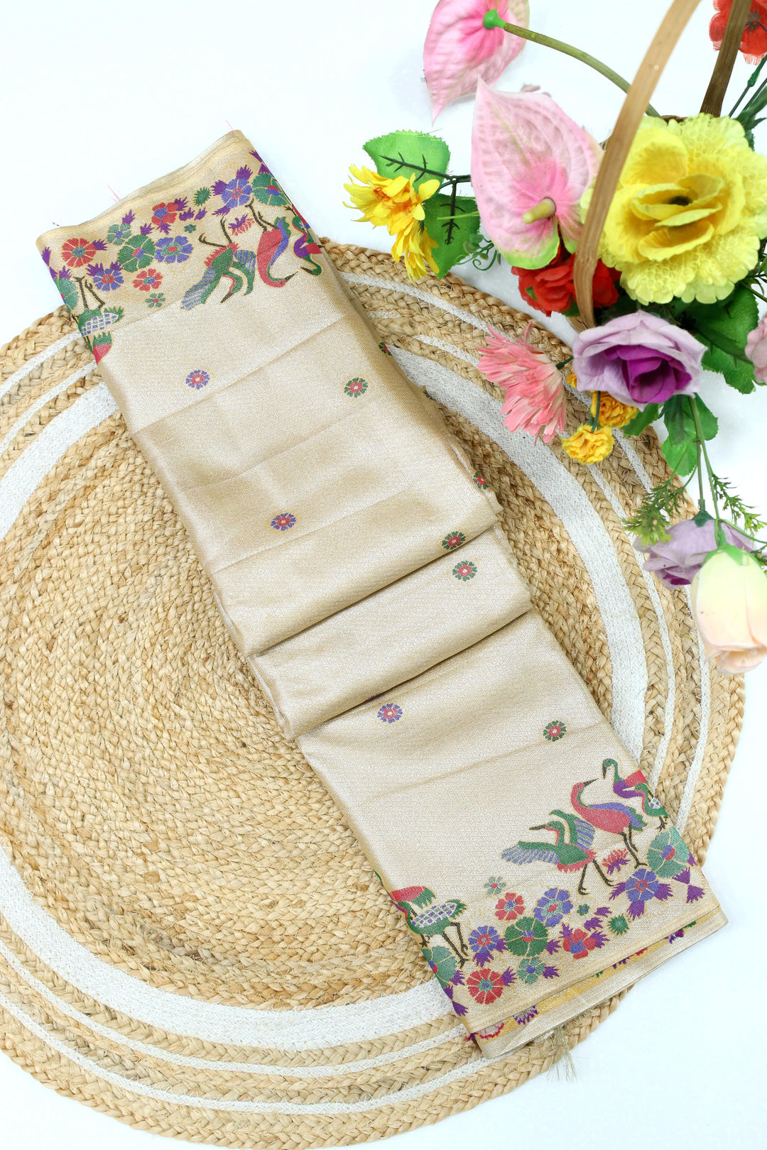 Art Saree Suvarna Tissue Turning Br