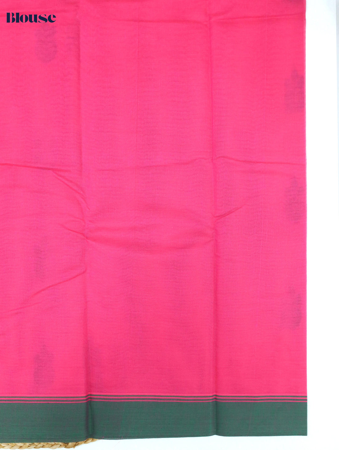 Bright Rose Pink Cotton Saree