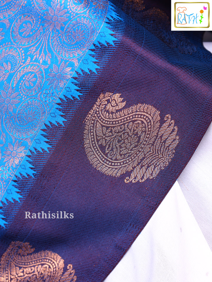Blue Art Silk Saree