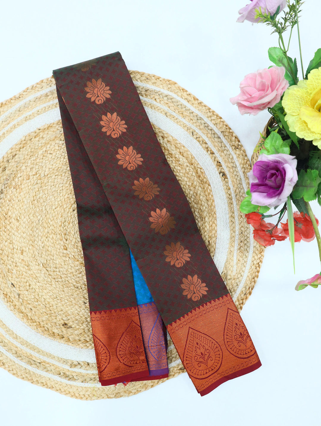 Draksha-Maroon Tana Art Saree