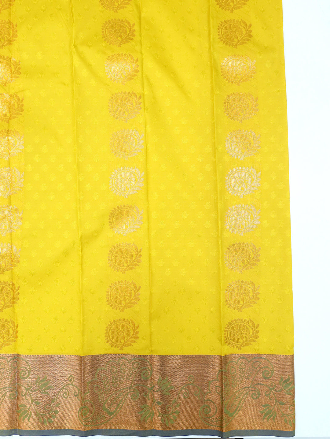 Haridra - Muted Yellew Tana Art Saree