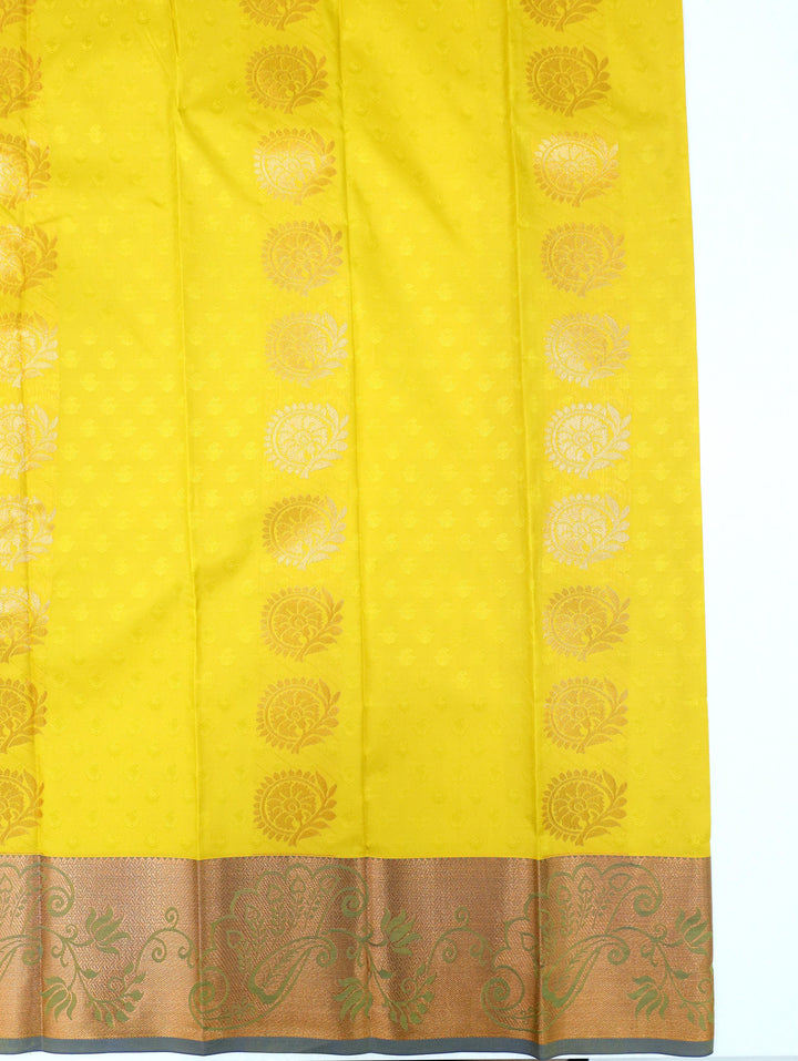 Haridra - Muted Yellew Tana Art Saree