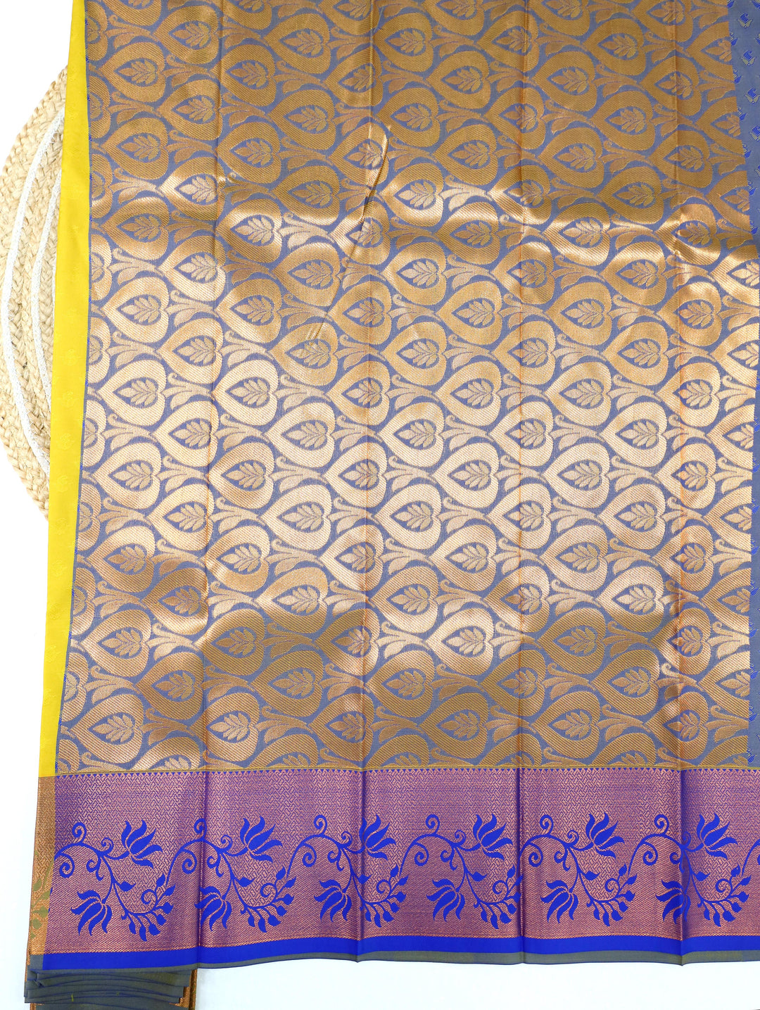 Haridra - Muted Yellew Tana Art Saree