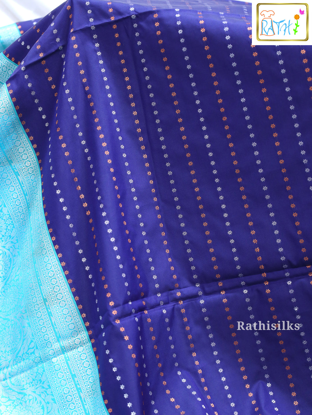 Navy Blue Art Silk Saree