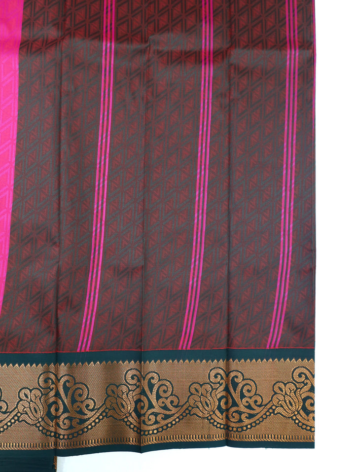 Gulabi-Rani Pink Tana Art Saree
