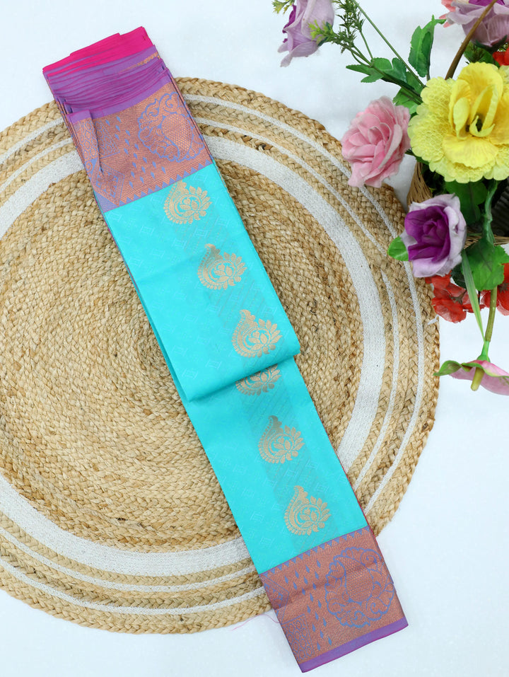 Sagara - turquoise Blue Tana Art Saree