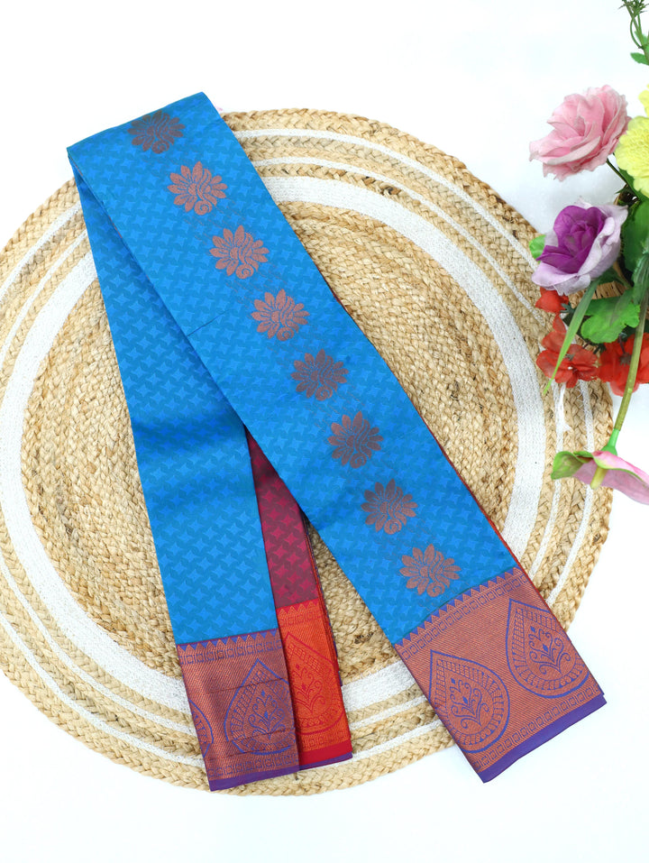 Mehgana - Ocean Blue Tana Art Saree
