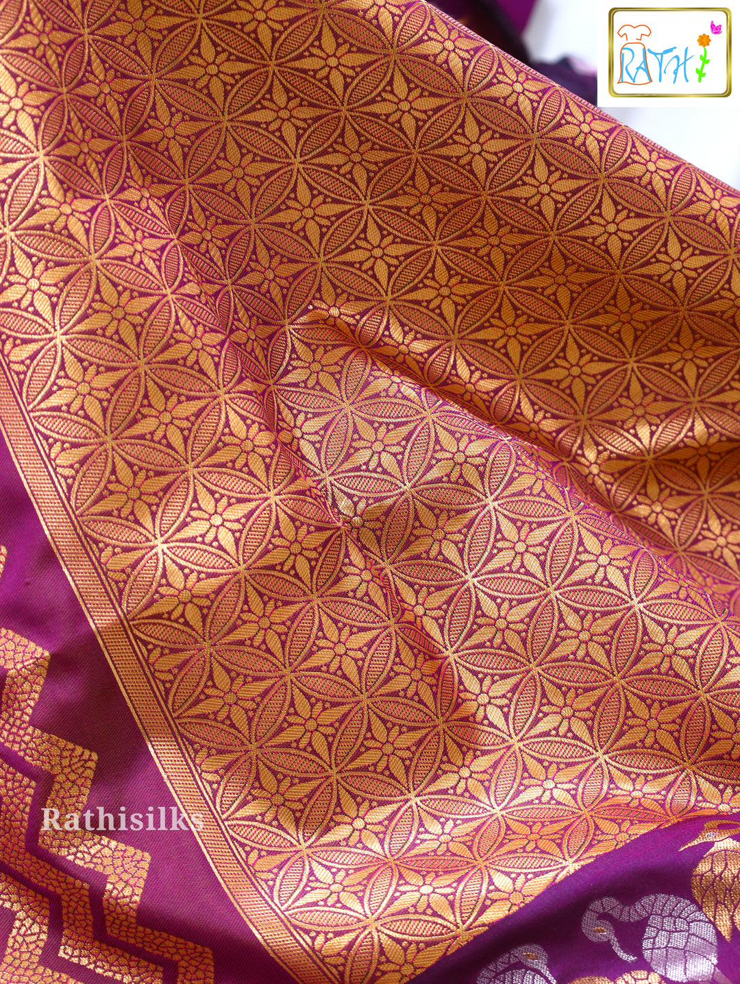 Orange Art Silk Saree
