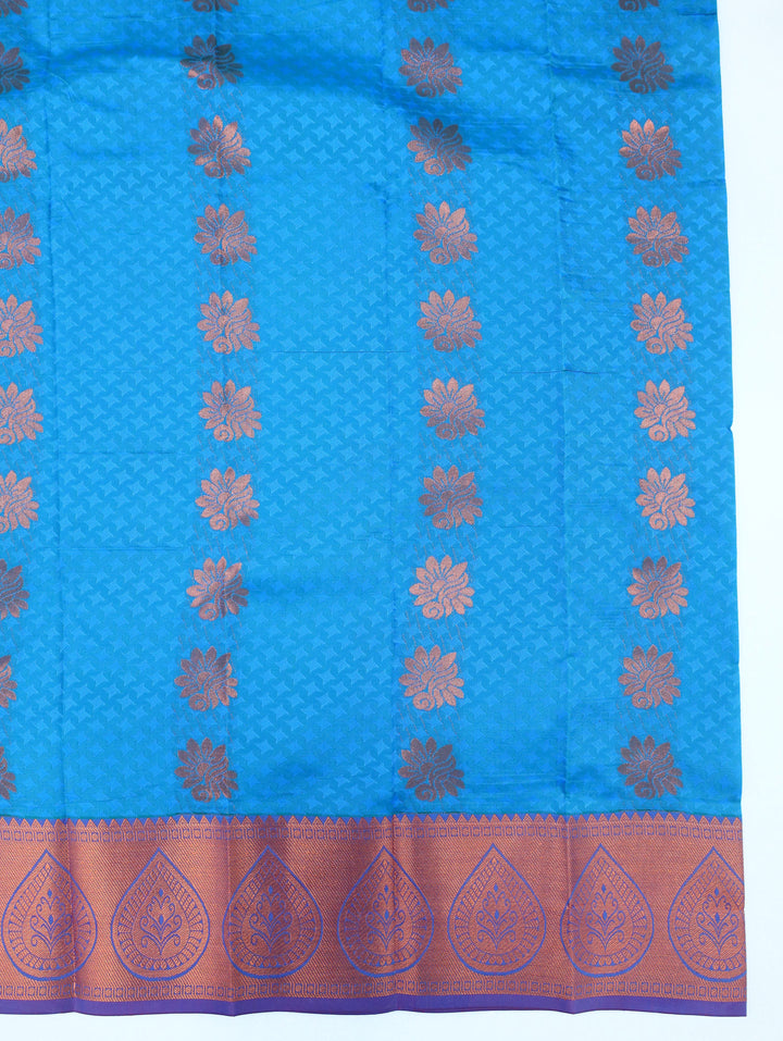 Mehgana - Ocean Blue Tana Art Saree
