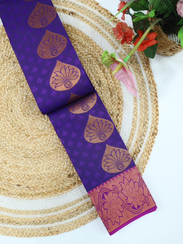 Kalyani- Royal Violet tana Art Saree