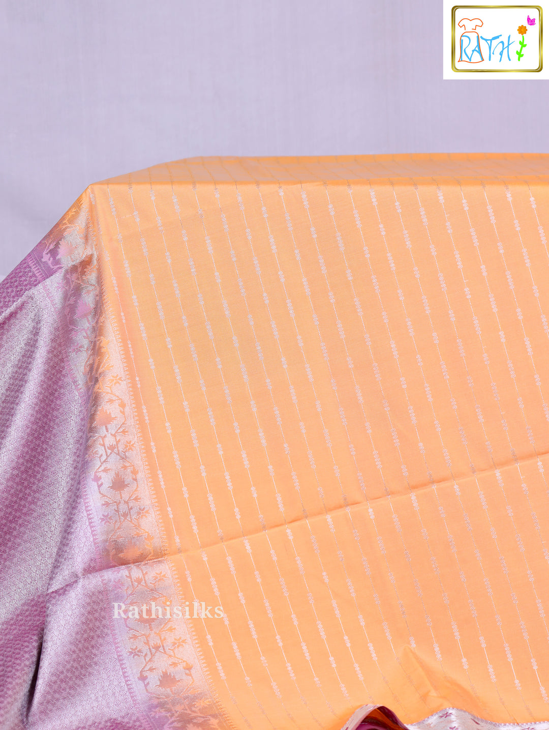 Trendy Peach Art Silk Saree