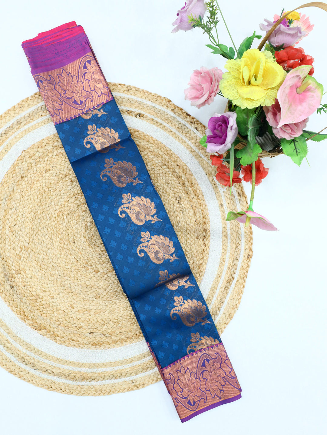 Nilakshi - Yale Blue Tana Art Saree