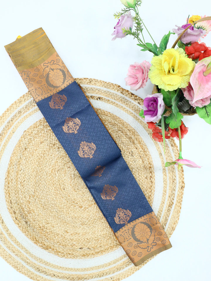Varna - Ash Blue Tana Art Saree