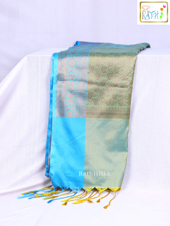 Aqua Green Art Silk Saree