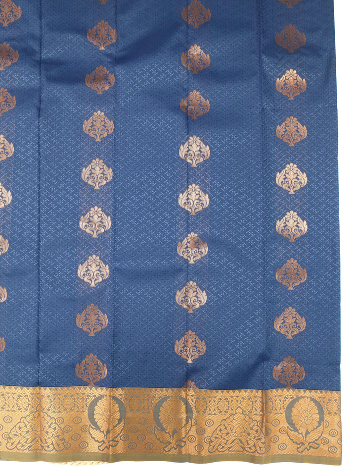 Varna - Ash Blue Tana Art Saree