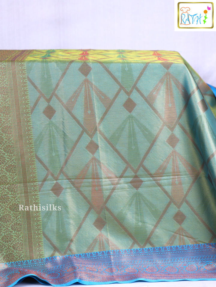 Aqua Green Art Silk Saree